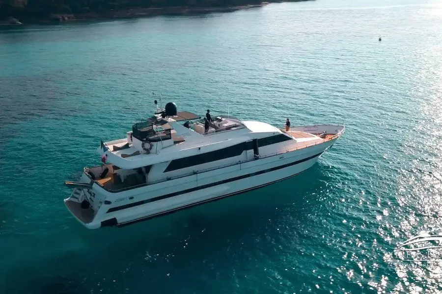 Falcon 80S, aft deck — Athens Yachts Rental, Athens